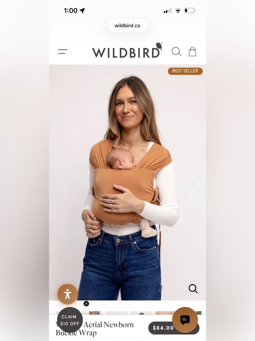 WildBird Willow Aerial Newborn Buckle Wrap